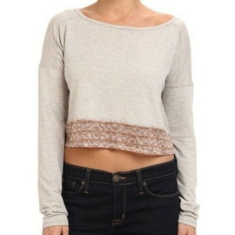 Lole Shirt Women Large Crop Top Long Sleeve Organic Anada